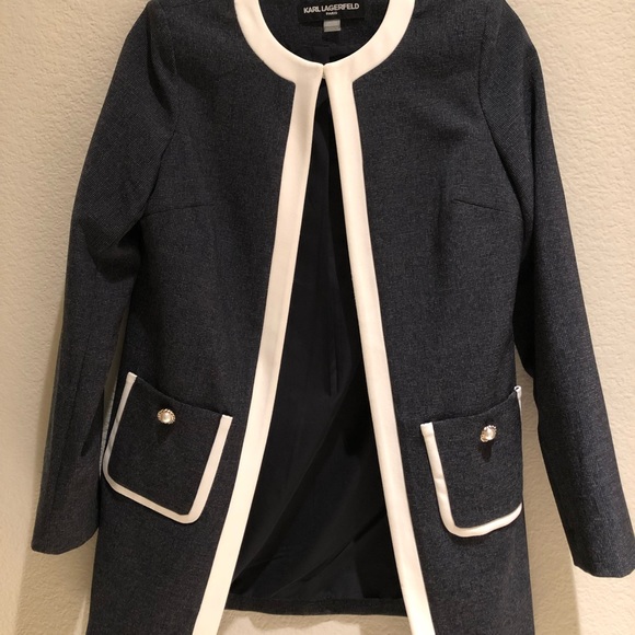Karl Lagerfeld Long Blazer/Suit Jacket - Picture 1 of 3